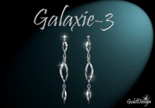 Galaxie III. - náušnice rhodium